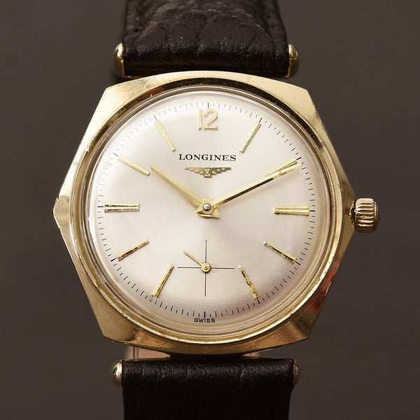1964 LONGINES Hidden Lugs Hexagon Gents Swiss Dress Watch