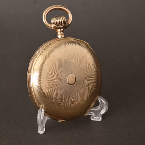 1900s DUNAND Quarter Repeater 14K Gold Swiss Pocket Watch