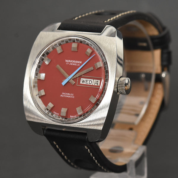 ＊WAKMANN SUPER AUTOMATIC Vintage 70's Vintage Wakmann Super - Automatic 17 jewel Incabloc men's