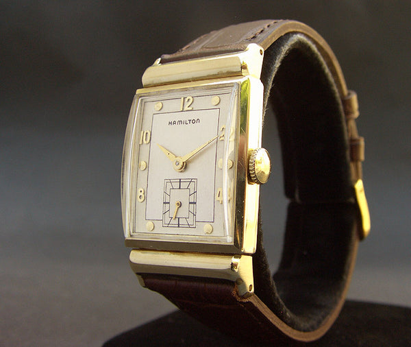 1948 HAMILTON USA 'Barton-B' 14K Gold Gents Dress Watch