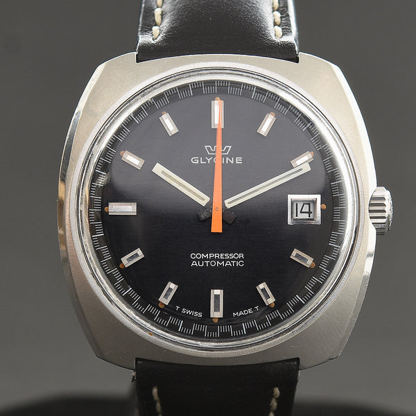 60s GLYCINE Compressor Automatic Date Vintage Swiss Watch