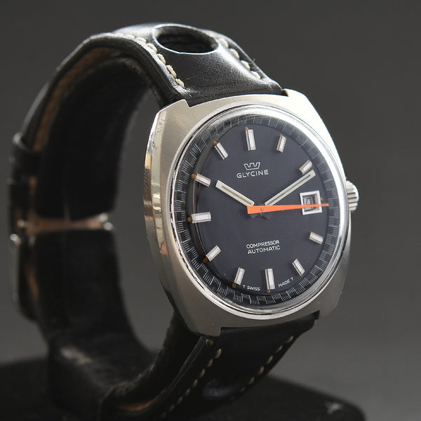 60s GLYCINE Compressor Automatic Date Vintage Swiss Watch