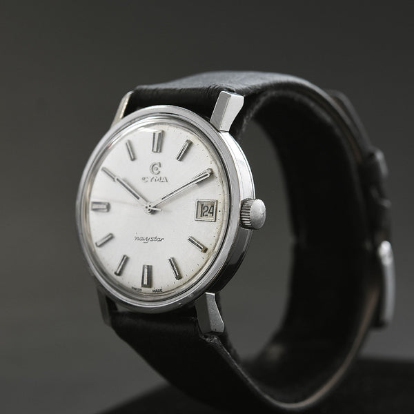 50s CYMA Navystar Automatic Date Gents Swiss Vintage Watch