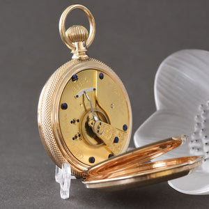 1884 ELGIN G.M. Wheeler 14K Gold Hunter 18s Pocket Watch