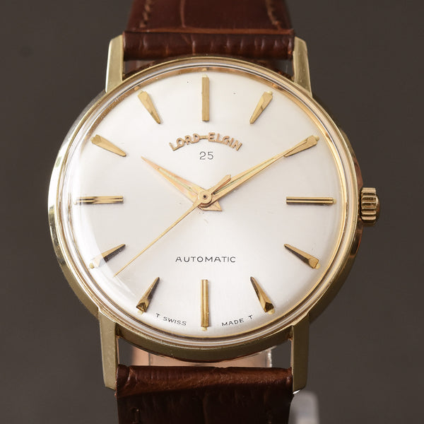 1970 ELGIN 25 Automatic 10K Gold Swiss Gents Vintage Watch empressissi