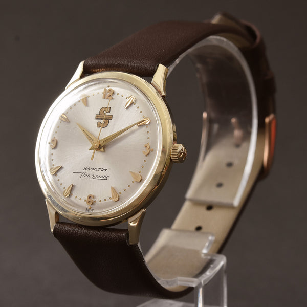 1962 HAMILTON T-300 Automatic Thin-O-Matic 10K Gold Swiss