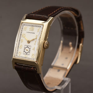 1939 LONGINES Gents 14K Solid Gold Vintage Dress Watch