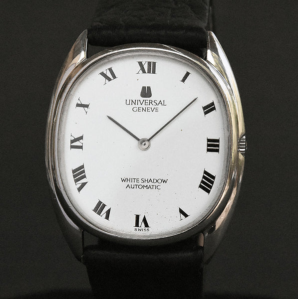 70s UNIVERSAL GENEVE 'White Shadow' Micro-rotor Slim Watch