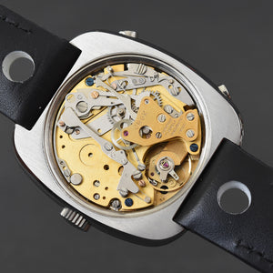 70s HERMA (NOS) Automatic Chronograph Buren-15 Vintage Swiss Watch