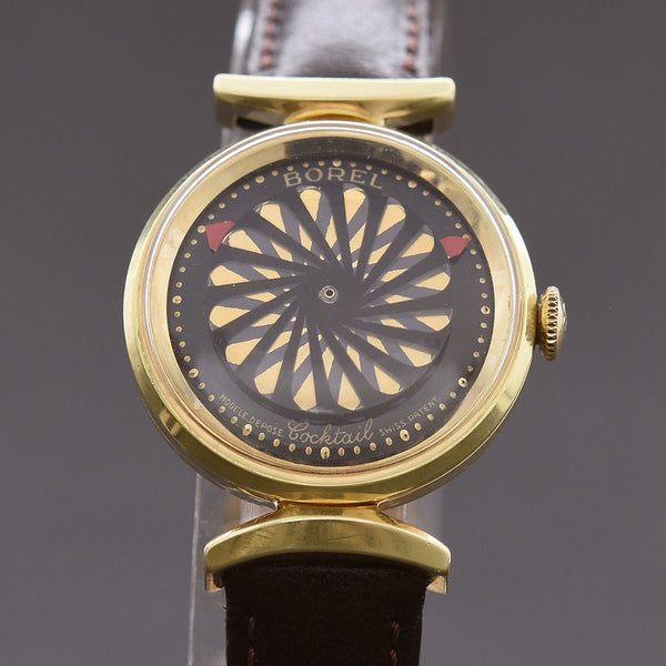 50s ERNEST BOREL Cocktail Black Ladies Vintage Watch empressissi