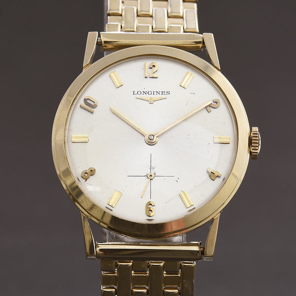 1960 LONGINES Gents 14K Solid Gold Dress Watch empressissi