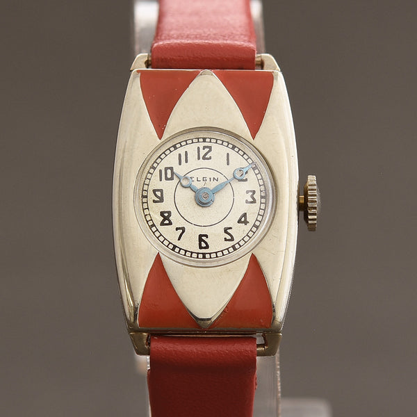 30s ELGIN USA Parisienne Ladies Art Deco Enamel Watch – empressissi