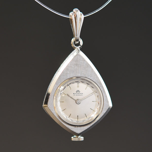 60s BUCHERER Swiss Ladies Shield/Pendant Watch