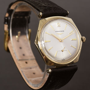 1964 LONGINES Hidden Lugs Hexagon Gents Swiss Dress Watch
