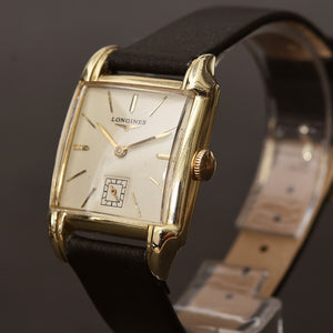 1947 LONGINES Gents Classic 14K Solid Gold Dress Vintage Watch