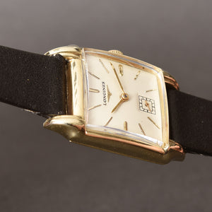 1947 LONGINES Gents Classic 14K Solid Gold Dress Vintage Watch