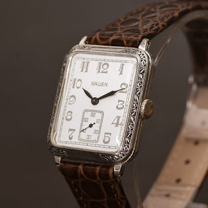 20s GRUEN Guild Gents Art Deco Enamel Watch 705-13