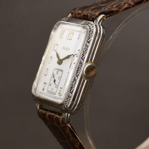 20s GRUEN Guild Gents Art Deco Enamel Watch 705-13