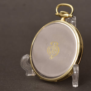 1923 LONGINES Platinum/Gold MOP Slim Art Deco Swiss Pocket Watch
