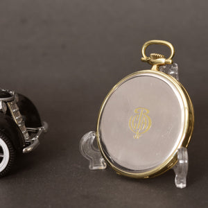 1923 LONGINES Platinum/Gold MOP Slim Art Deco Swiss Pocket Watch