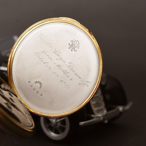 1923 LONGINES Platinum/Gold MOP Slim Art Deco Swiss Pocket Watch