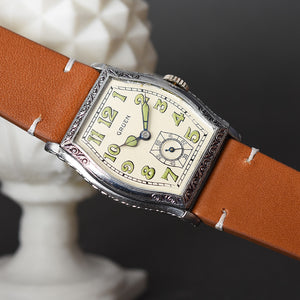 1928 GRUEN Guild Gents Nickel Art Deco Watch 315-80