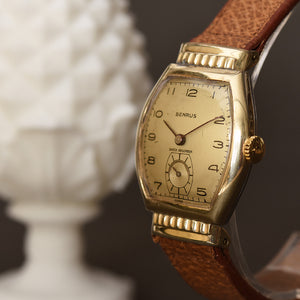 40s BENRUS Gents Dress Art Deco Swiss Watch