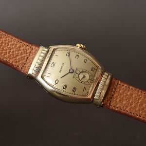 40s BENRUS Gents Dress Art Deco Swiss Watch