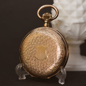 1900s FONTAINMELON 14K Gold Swiss Savonette Pocket Watch
