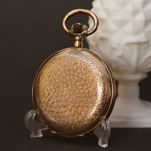 1900s FONTAINMELON 14K Gold Swiss Savonette Pocket Watch