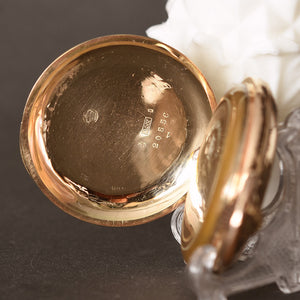1900s FONTAINMELON 14K Gold Swiss Savonette Pocket Watch
