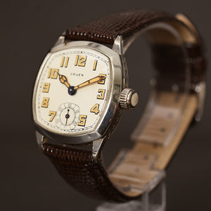 20s GRUEN Guild Gents Cushion Art Deco 705-1 Watch