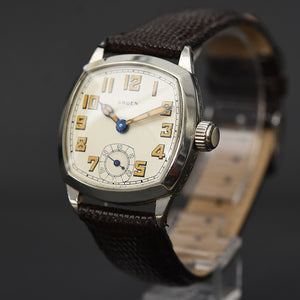 20s GRUEN Guild Gents Cushion Art Deco 705-1 Watch