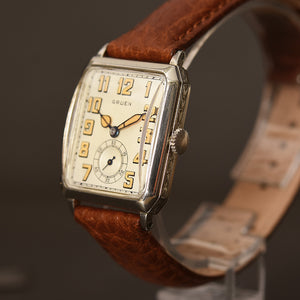 1929 GRUEN Guild Gents Octagon Art Deco Watch 179-27