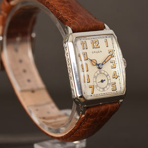 1929 GRUEN Guild Gents Octagon Art Deco Watch 179-27