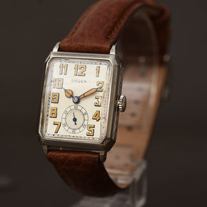 1929 GRUEN Guild Gents Octagon Art Deco Watch 179-27