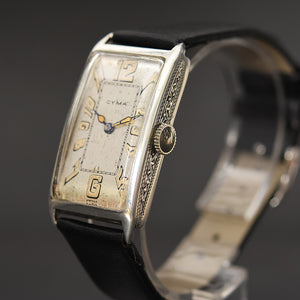 20s CYMA 925 Exploding Numbers Art Deco Swiss Watch