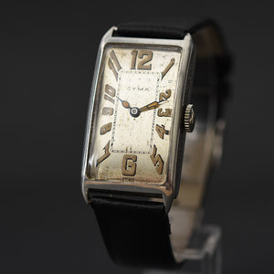 20s CYMA 925 Exploding Numbers Art Deco Swiss Watch