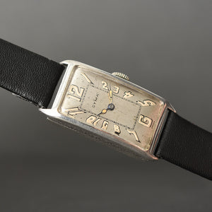 20s CYMA 925 Exploding Numbers Art Deco Swiss Watch