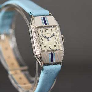 1930 ILLINOIS USA Enamel Ladies Art Deco Watch