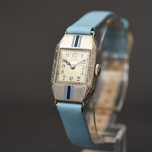 1930 ILLINOIS USA Enamel Ladies Art Deco Watch