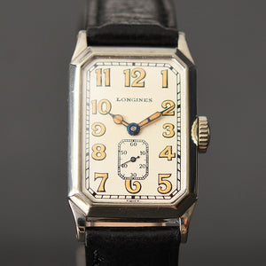 1928 LONGINES Gents Art Deco Octagon Swiss Watch