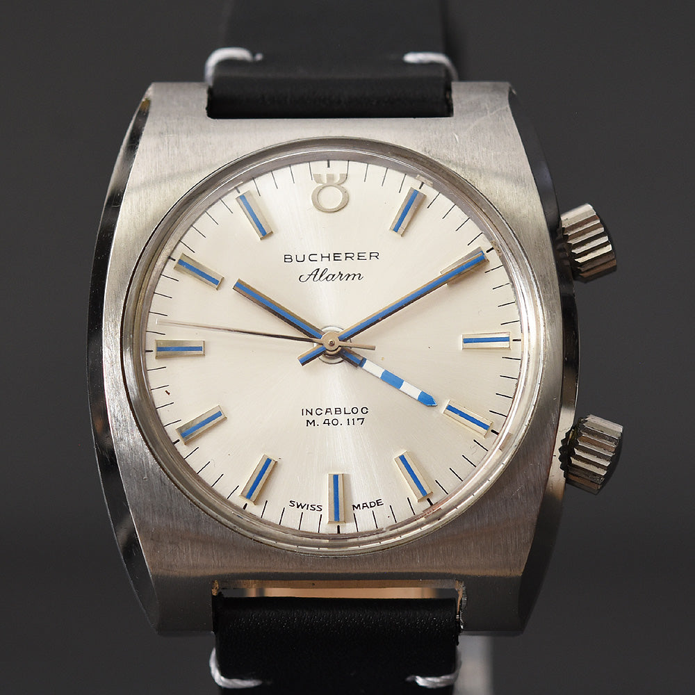 70s BUCHERER Milus ALARM Gents Swiss Vintage Watch