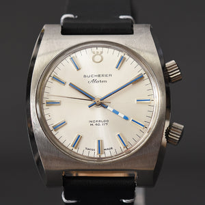70s BUCHERER Milus ALARM Gents Swiss Vintage Watch