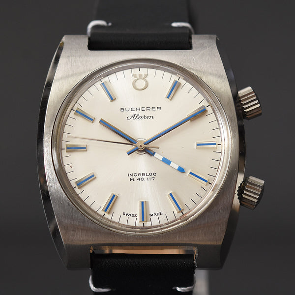 70s BUCHERER Milus ALARM Gents Swiss Vintage Watch