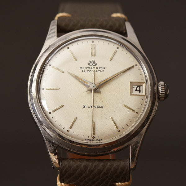 50s BUCHERER Swiss 21 Jewels Date Gents Watch