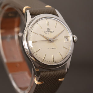 50s BUCHERER Swiss 21 Jewels Date Gents Watch