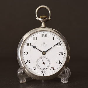 1913 OMEGA Swiss Classic Silver 0.900 Pocket Watch
