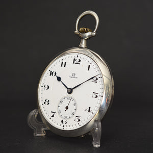 1913 OMEGA Swiss Classic Silver 0.900 Pocket Watch