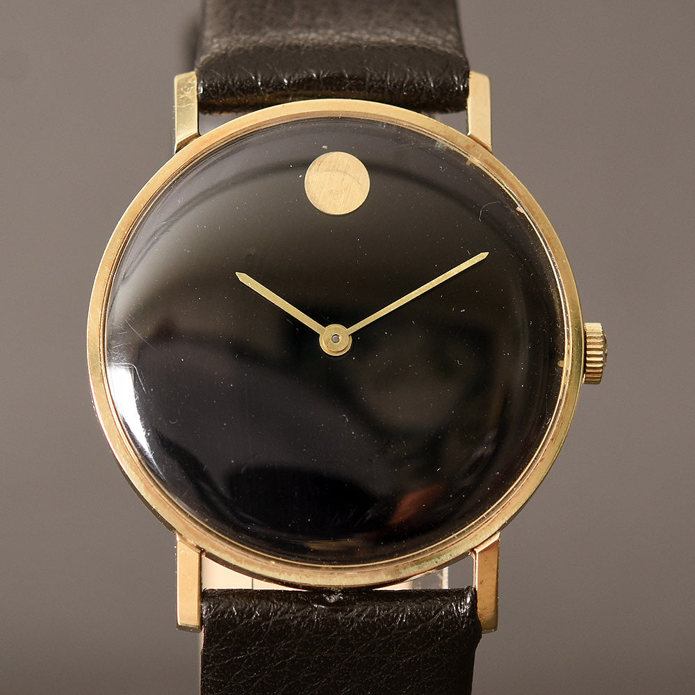 70s MOVADO Museum 14K Gold Swiss Gents Vintage Watch